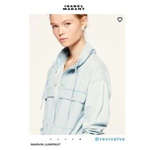 ISABEL MARANT - Etoile Collection - Marvin Jumpsuit in Light Blue, Size 34 / 2